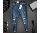 Classic Distressed Denim Jeans For Men